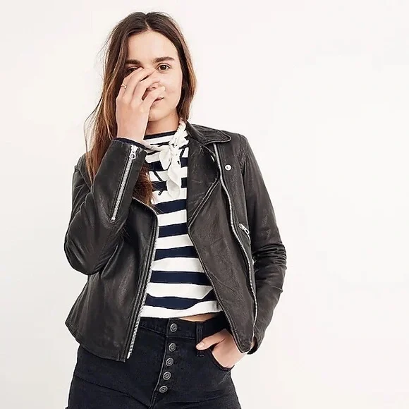 NWOT Madewell Leather Jacket — Medium - Picture 9 of 10